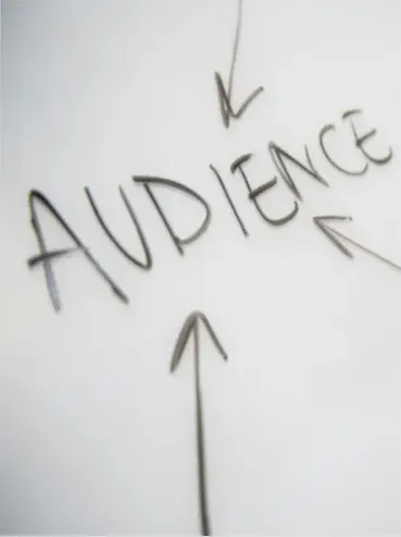 Whiteboard with the word Audience written on it